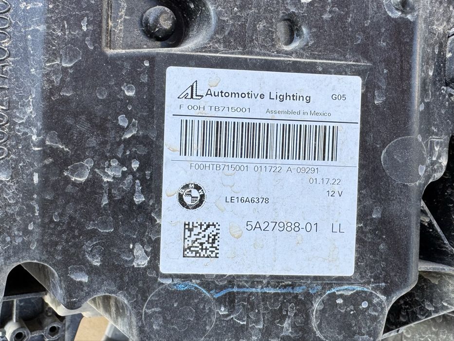 Десен Оригинален LED  фар за BMW G05 след 2018г