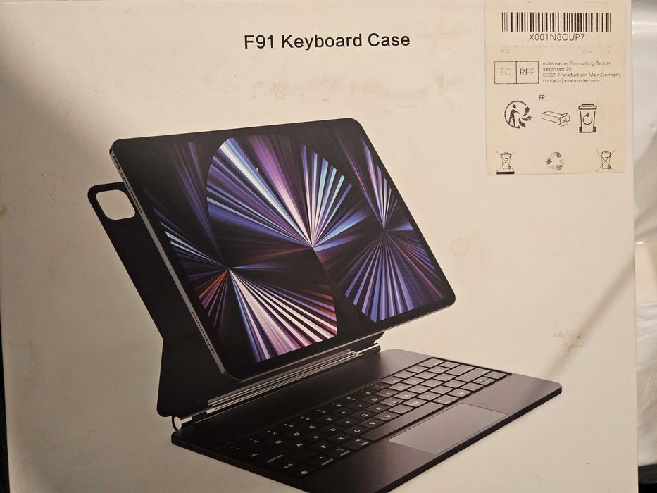 Tastatura Ipad F91 alb negru si T89 verde roz