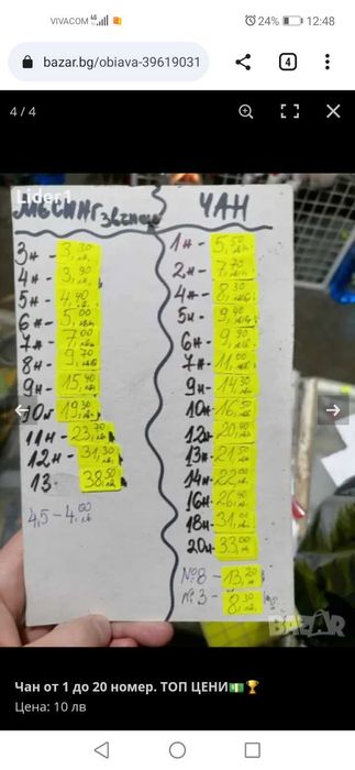 Чан от 1 до 20 номер. ТОП ЦЕНИ