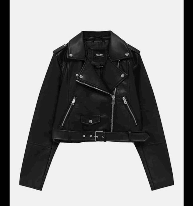 Кожаная куртка Pull and Bear