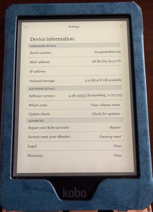 Продавам ebook четец Kobo Clara HD