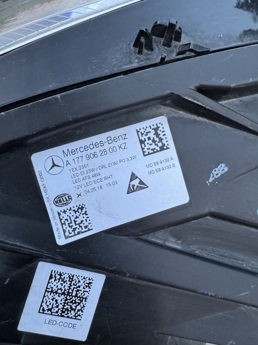 Far dreapta full LED Mercedes A class W177 2018-23