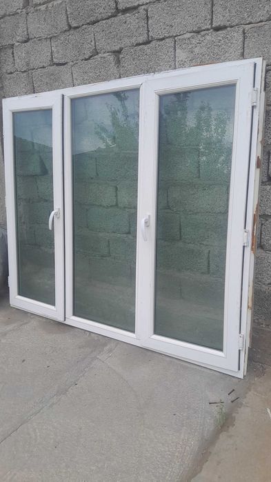 Окна, двери б/у и новые     ,