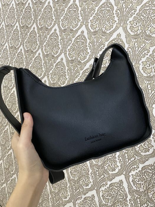 Сумка Багет (кожанная, черная)