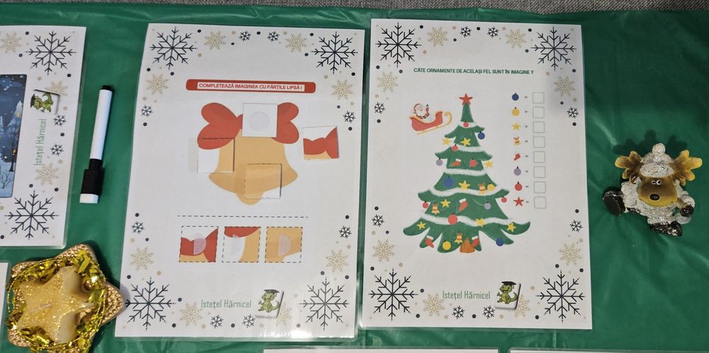 Vand fise laminate educative tematica iarna-Craciun