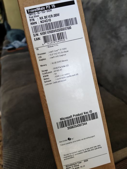 Acer Travelmate P2 15 Core i5 1334U