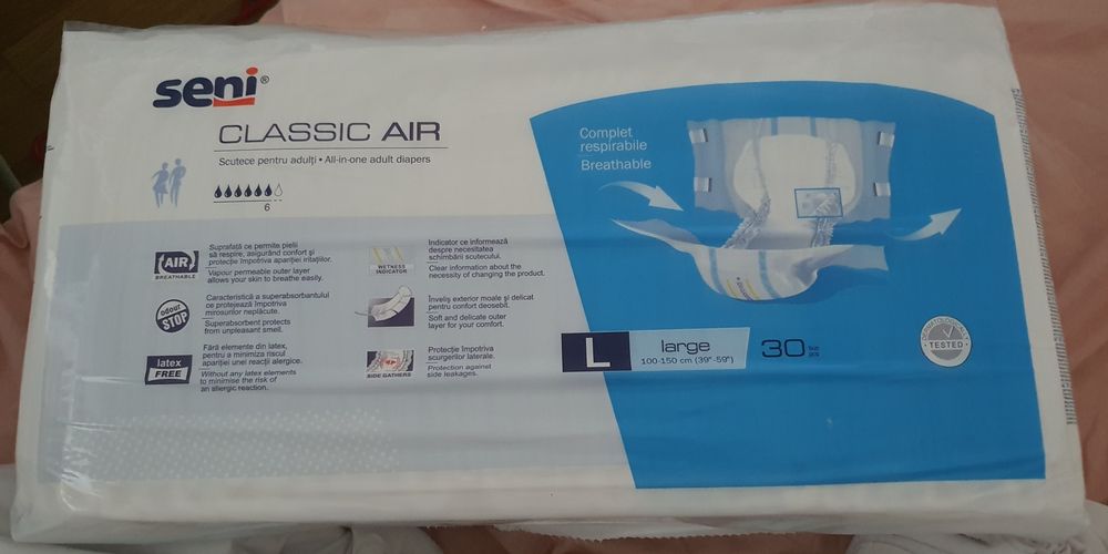 Vând Scutece adulti Classic Air, Large, 30 bucati, Seni