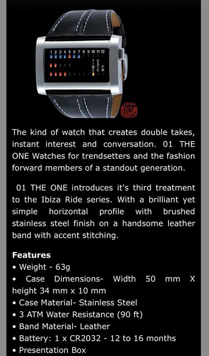 Часовник 01THEONE IBIZA RIDE irh202RB1