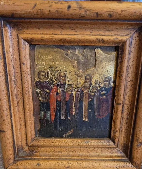 Icoana vintage deosebita ruseasca sfarsit de secol XVIII