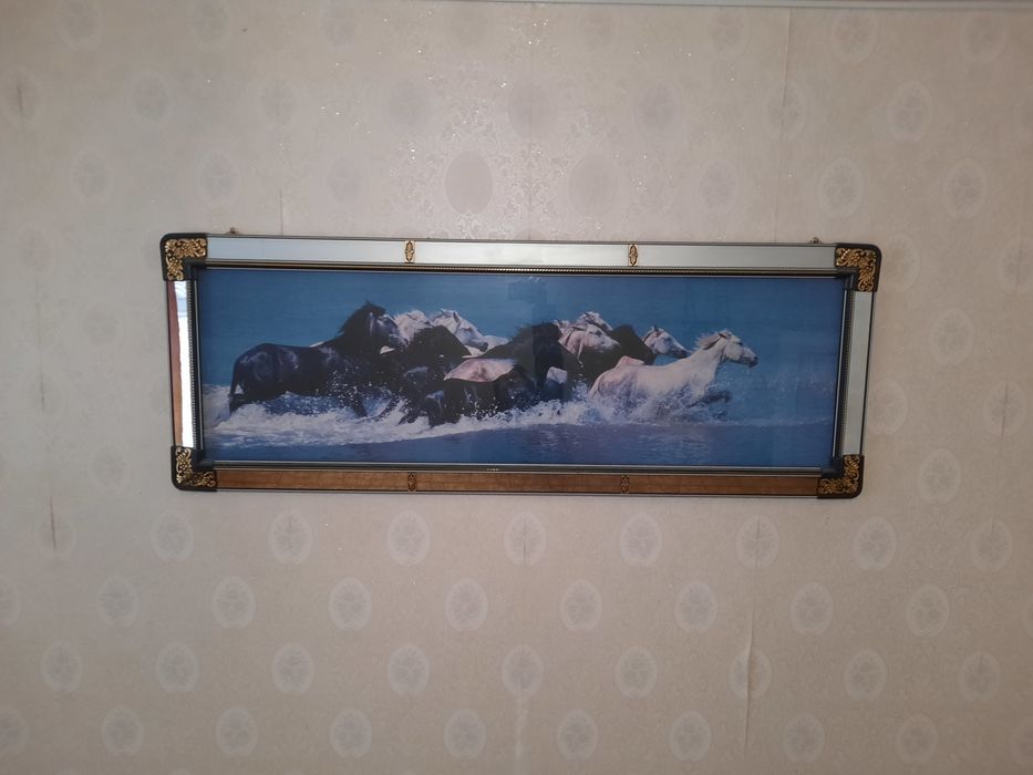 Картина Лошади, в раме