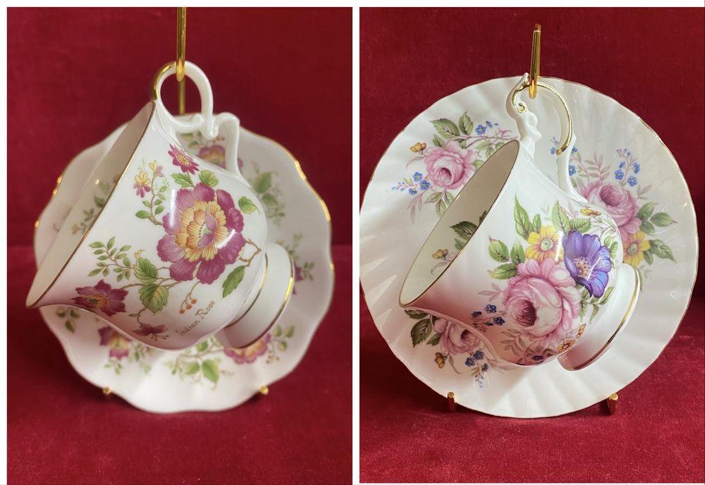 Английски порцеланови двоен сета за кафе