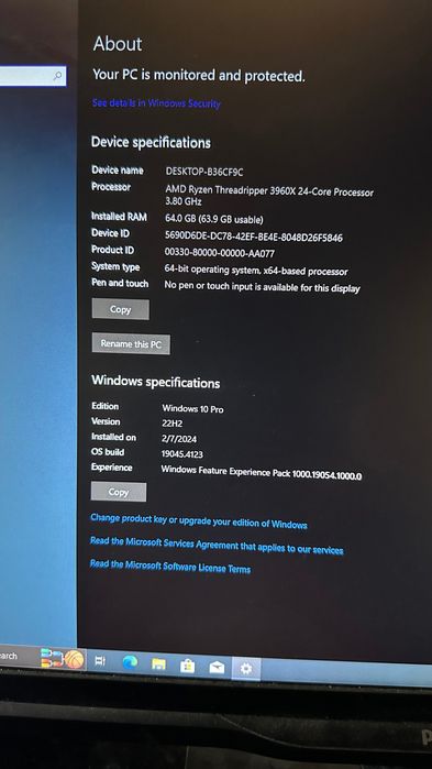 PC Threadripper 3960x, 64g ram
