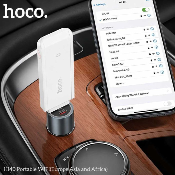 HOCO HI40 Компактный Портативный 4G Wi-Fi Роутер. Есть доставка
