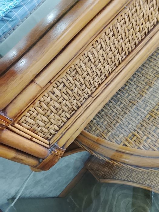 Консоль с зеркалом ратанг