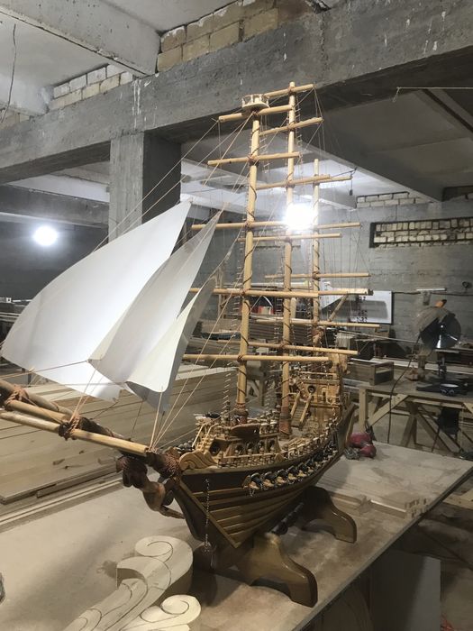 Корабль из настоящего дерева