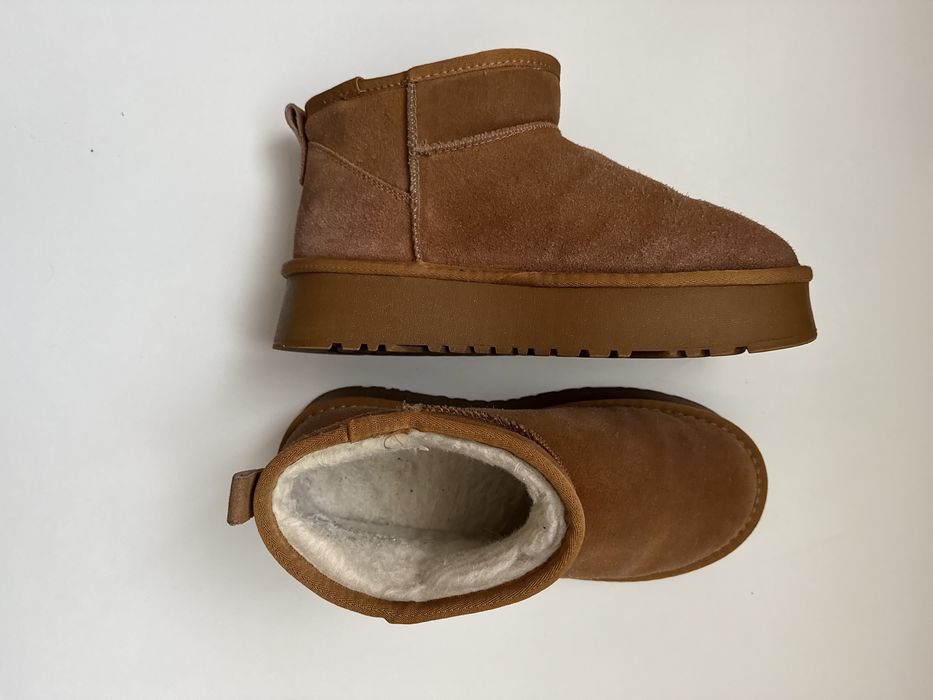 Угги короткие на платформе