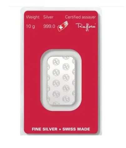 Lingou argint 10 grame Argor Heraeus Elveția NEOGOLD.RO