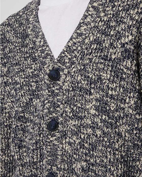 NN.07, Cardigan din bumbac Jesse, Albastru, M