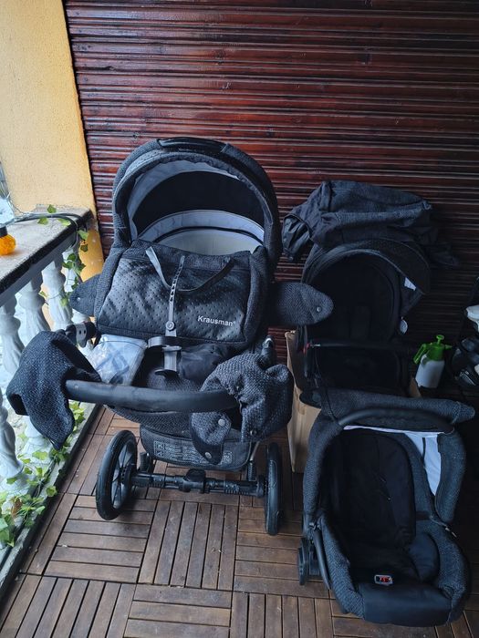 Carucior 3 in 1 Krausman Poema Black Ed. Limitata – Testat ADAC