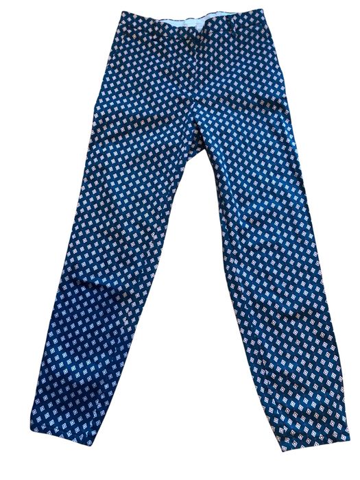 Pantaloni H&M verzi cu model geometric mărimea 36