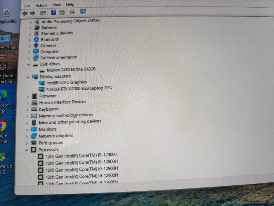 Dell Precision 5570,  i9-12900H, 32GB DDR5, RTX A2000 8GB, SSD 512GB