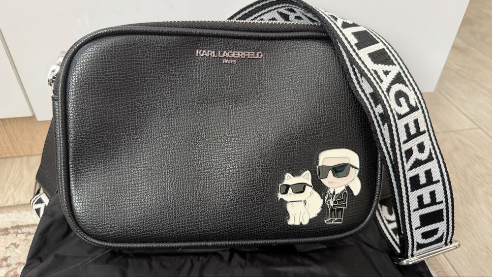 Сумка кросс-боди Karl Lagerfeld черный оригинал