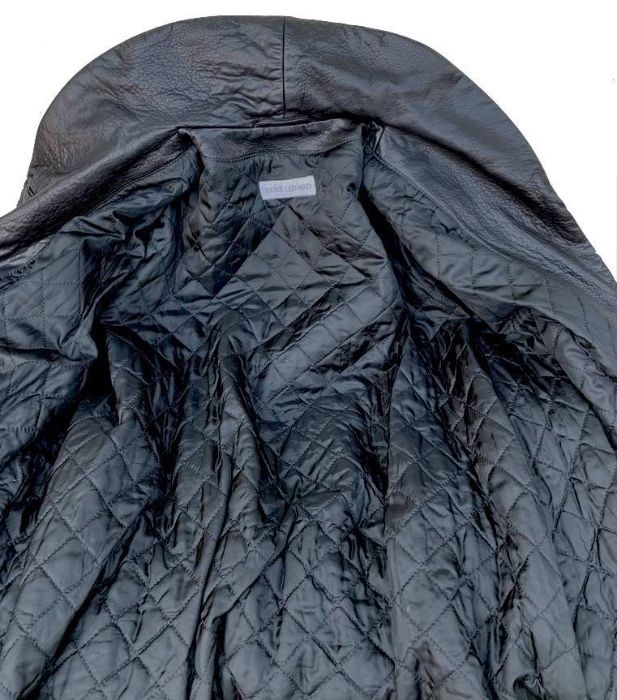 RENE LEZARD Superba Haina Geaca Fashion Chic Piele Negru Original UK