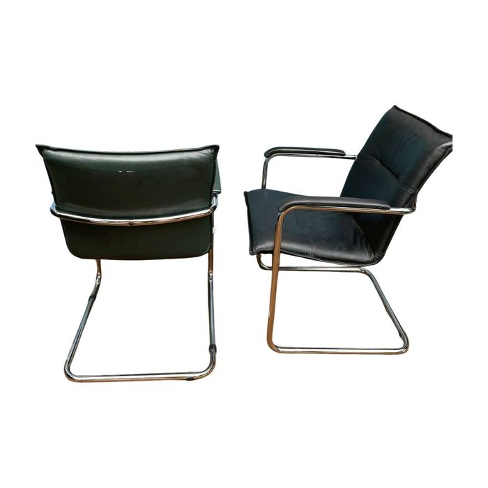 10 buc Fotoliu Vizitator Mobexpert; Scaun din piele fix de conferinta