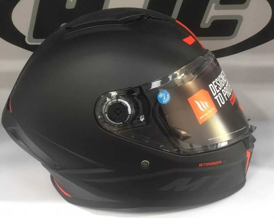 Чисто нова каска MT STINGER HELMETS BLACK MATT/ORANGE