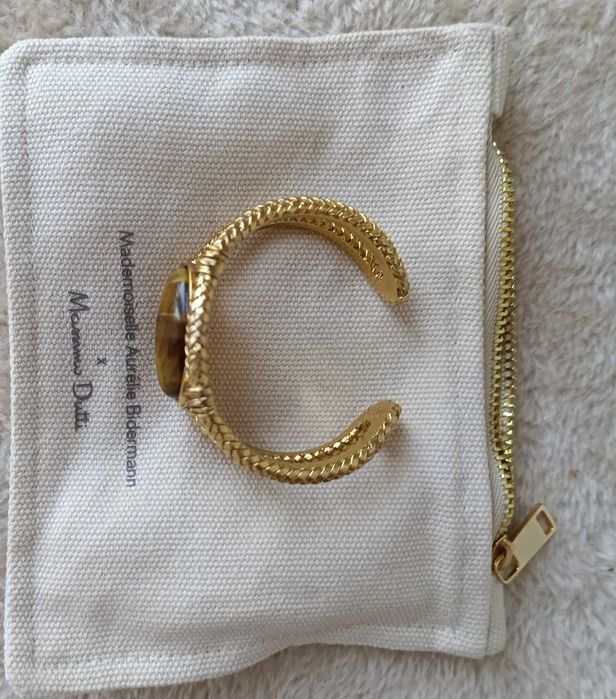 Оригинална дизайнерска гривна Aurélie Bidermann × Massimo Dutti – тигрово око