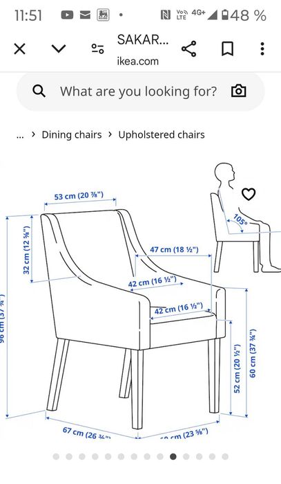 Scaun dinning Ikea model.SAKARIAS