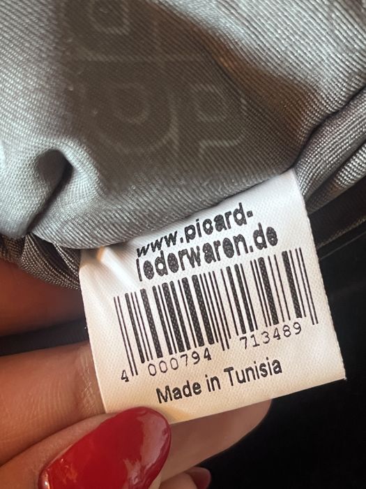 Picard, premium, 100% piele, geantă medie (umăr și mână), neagră