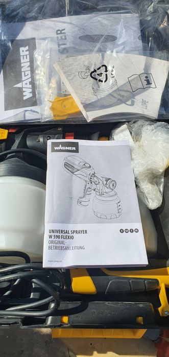 Wagner Flexio 590 пистолет за боядисване- почти нов, с куфар