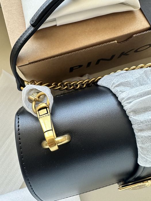 Чисто нова Чанта и колан Pinko Love Mini Icon в черен цвят