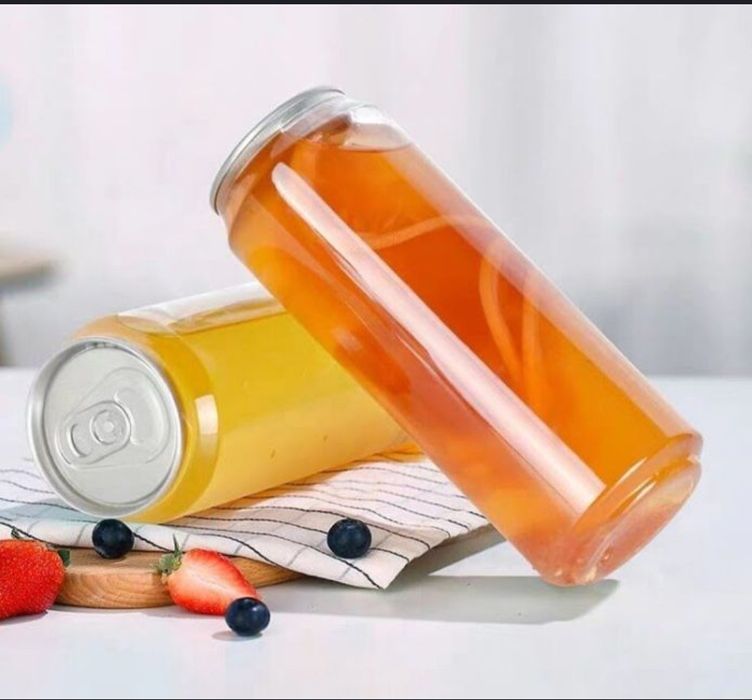 ПЭТ пластиковые прозрачные банки с алюминевой крышкой есть в наличии