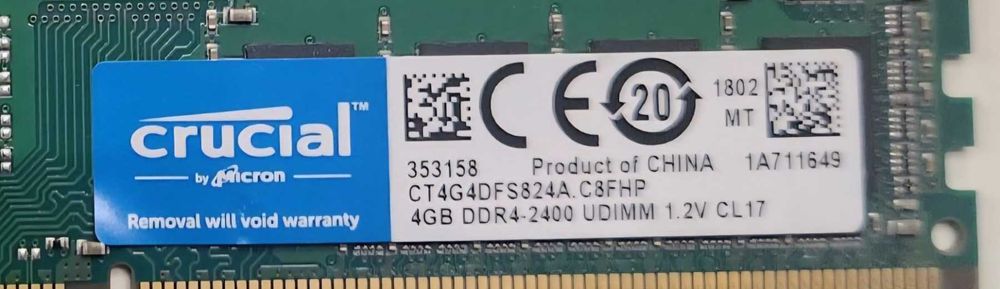 Памет за настолен компютър 16 GB DDR4 (4 x 4 GB DDR4)