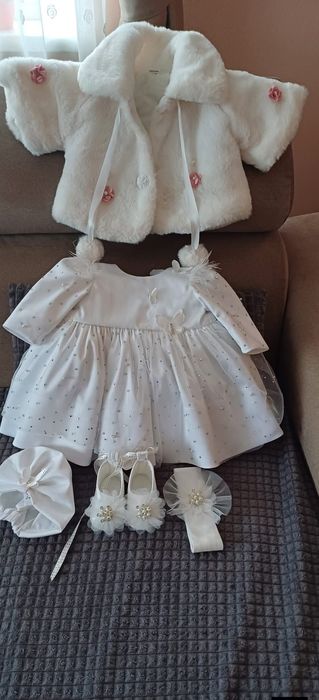 Rochie botez pentru bebeluși 3-6 luni