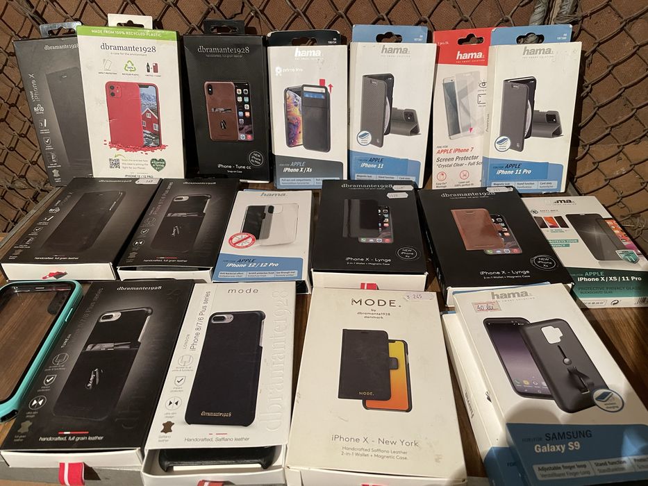 Diverse invelitoare de protectie, din piele