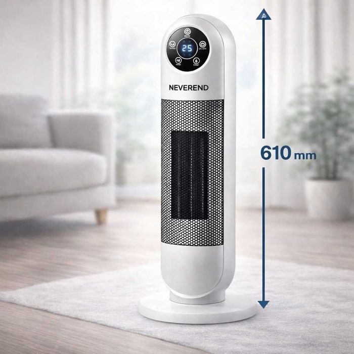 Духалка NEVEREND 2000W с въртене и LED дисплей – ПРОМО