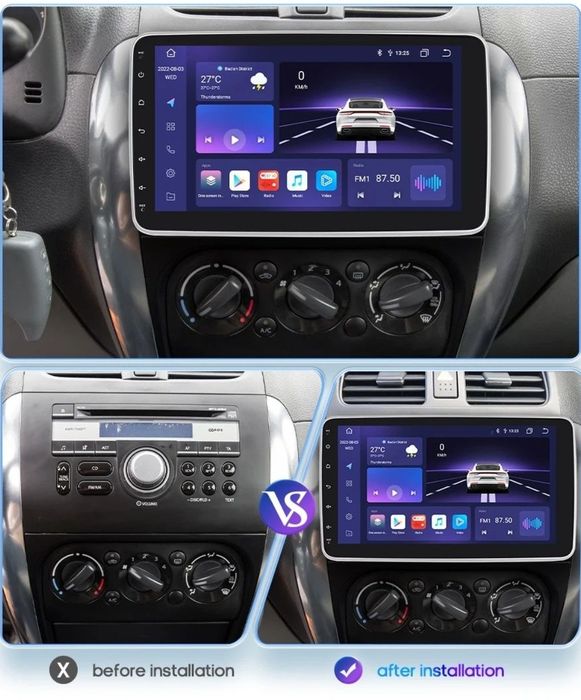 Navigatie Android universala 1DIN cu ecran 10" rotativ 360°.