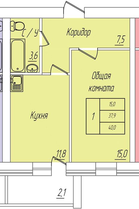 Продажа 1-комнатной квартиры
