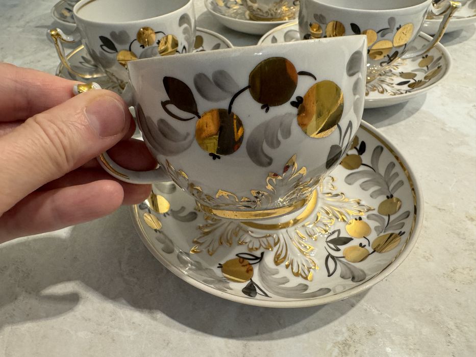 Чайные пары сервиза ДФЗ Вербилки СССР