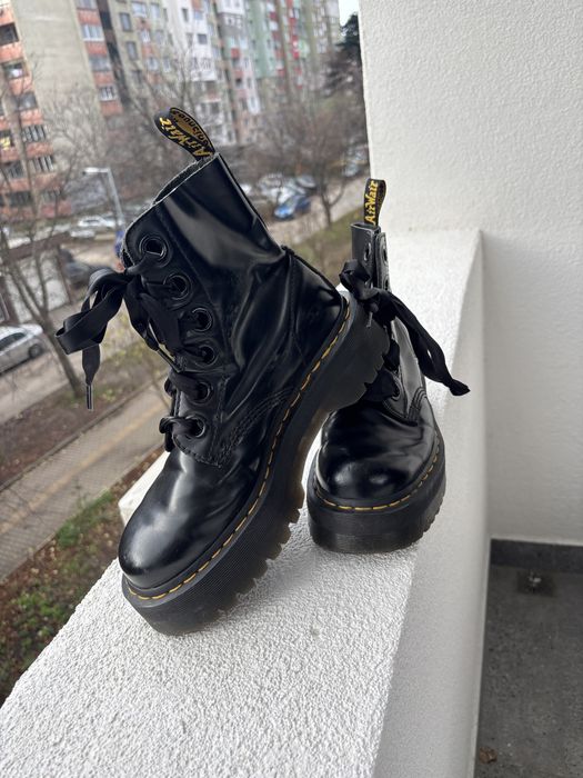 Doc Martens Molly кубинки платформа 40 естествена кожа