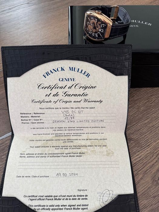 Frank Muller Vanguard Dragon King Rose Gold Limited Edition