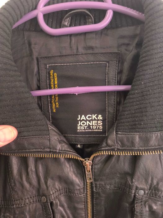 Кожено яке ,JACK& JONES XL естествена кожа