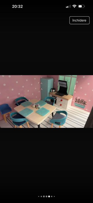 Căsuță din lemn pentru păpuși completă