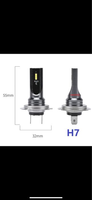 Bec cu led H7  - 6000k