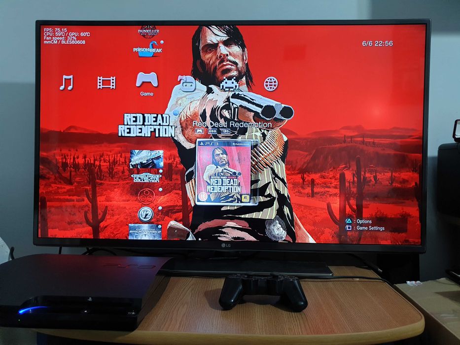 PS3 modat CFW 320 GB + 40 jocuri (GTA V, Red Dead, God of War, NFS)
