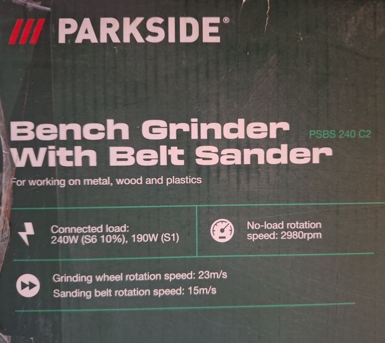 Комбиниран шмиргел с лентов шлайф на Парксайд Parkside  PNBS 240