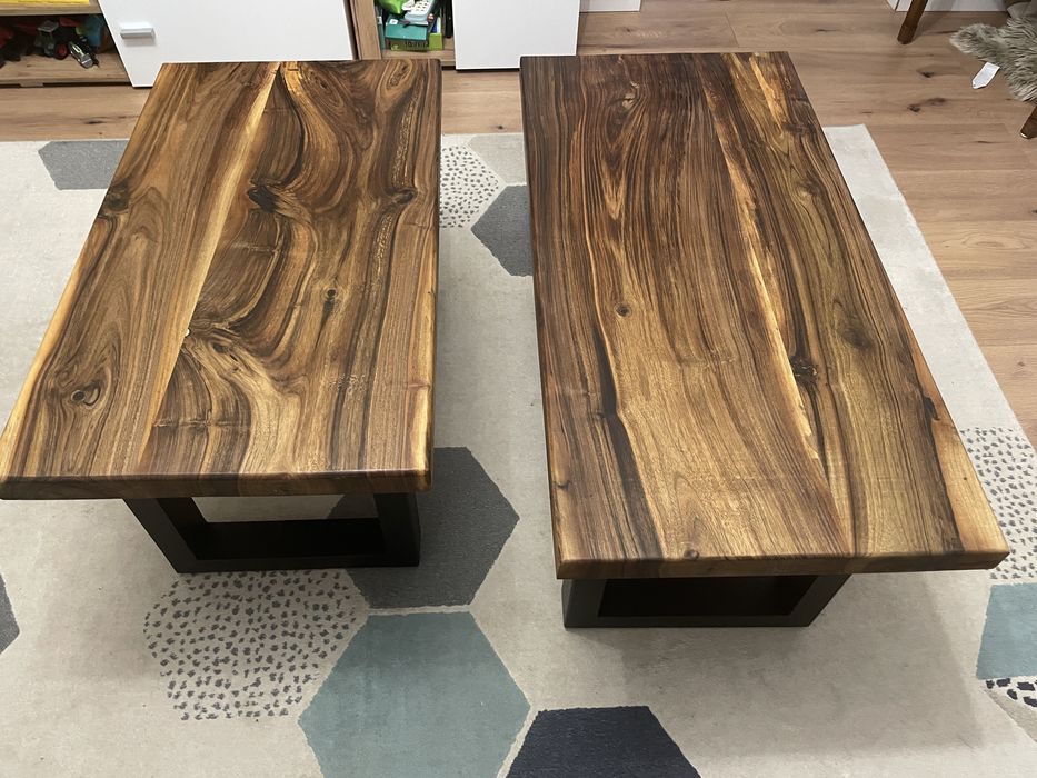 Vand masuta cafea din lemn de nuc